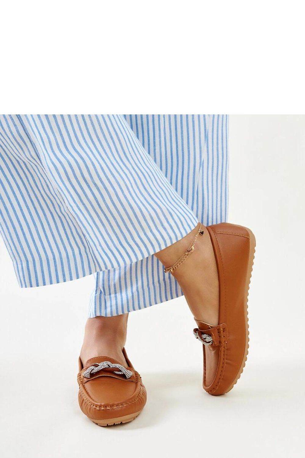 Brown Moccasins with Zircon Adornments for Style - INDIEZ COUTURE