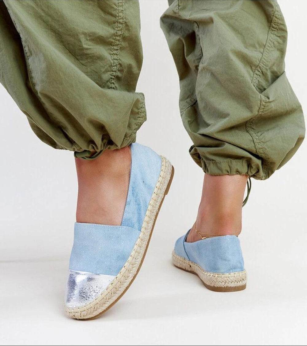 Surana Espadrilles with Innovative Blue-Silver Shine for Maximum Comfort - INDIEZ COUTURE