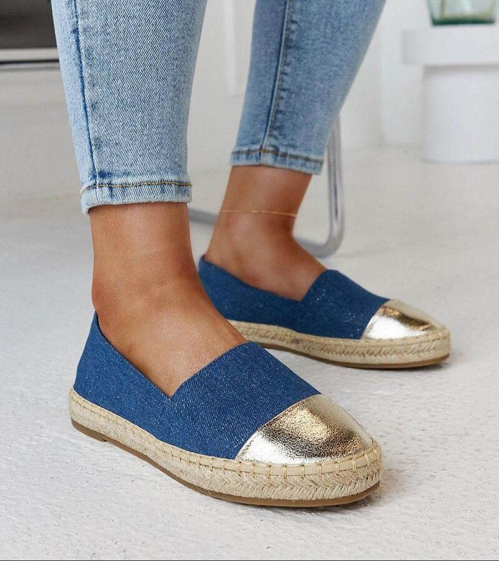 Surana Espadrilles with Innovative Blue-Silver Shine for Maximum Comfort - INDIEZ COUTURE