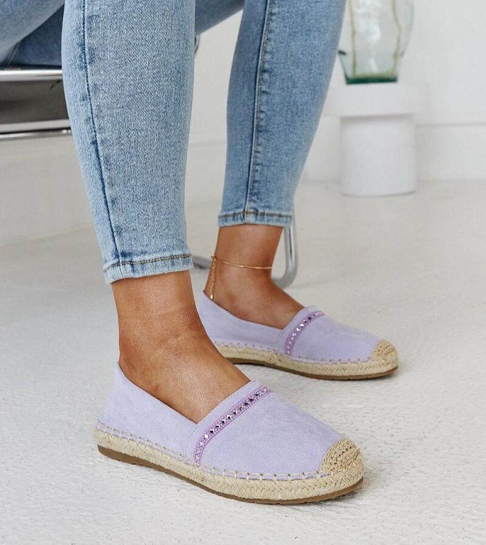 Comfortable Orange Espadrilles with Abia Zirconia and Rubber Sole - INDIEZ COUTURE