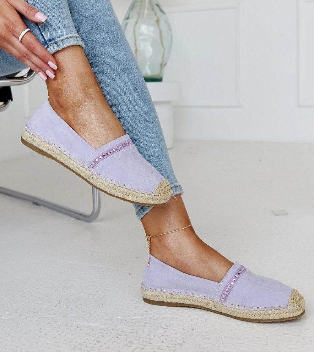 Comfortable Orange Espadrilles with Abia Zirconia and Rubber Sole - INDIEZ COUTURE
