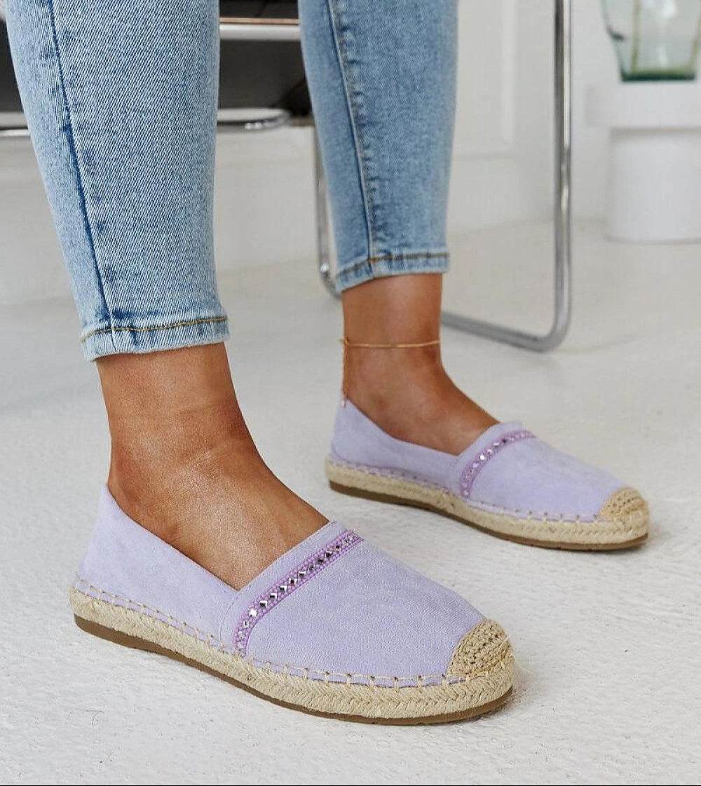 Comfortable Orange Espadrilles with Abia Zirconia and Rubber Sole - INDIEZ COUTURE