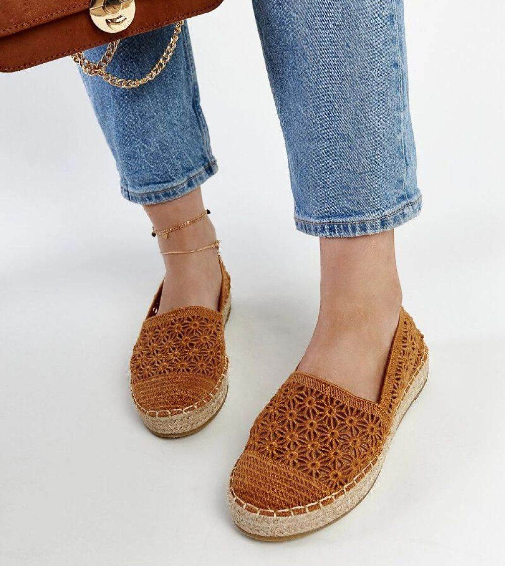 Stylish Espadrille Solea with Elegant Lace Pattern and Comfortable Slip-On Closure - INDIEZ COUTURE