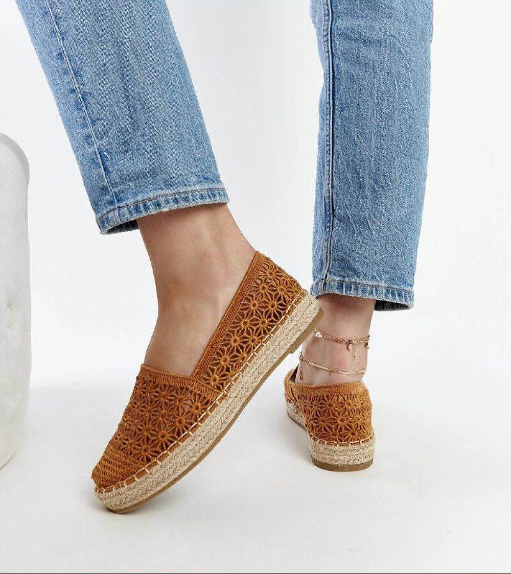 Stylish Espadrille Solea with Elegant Lace Pattern and Comfortable Slip-On Closure - INDIEZ COUTURE