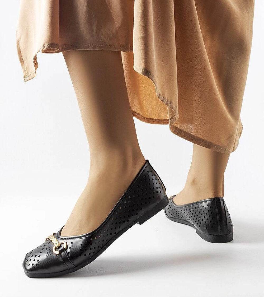 Eco-Leather Ballet Flats with Comfortable Rubber Sole - INDIEZ COUTURE