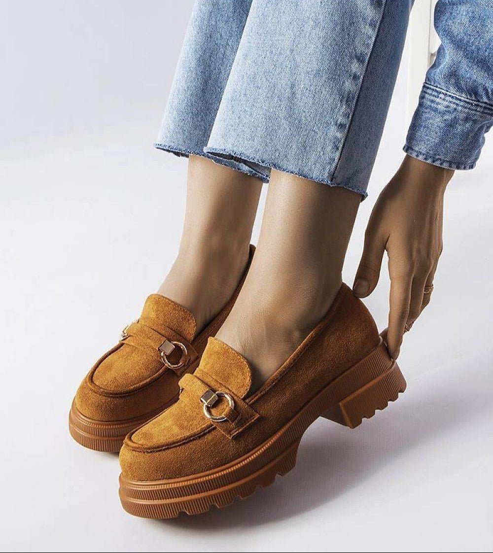 Eco-Leather Summer Loafers with Chunky Sole - INDIEZ COUTURE