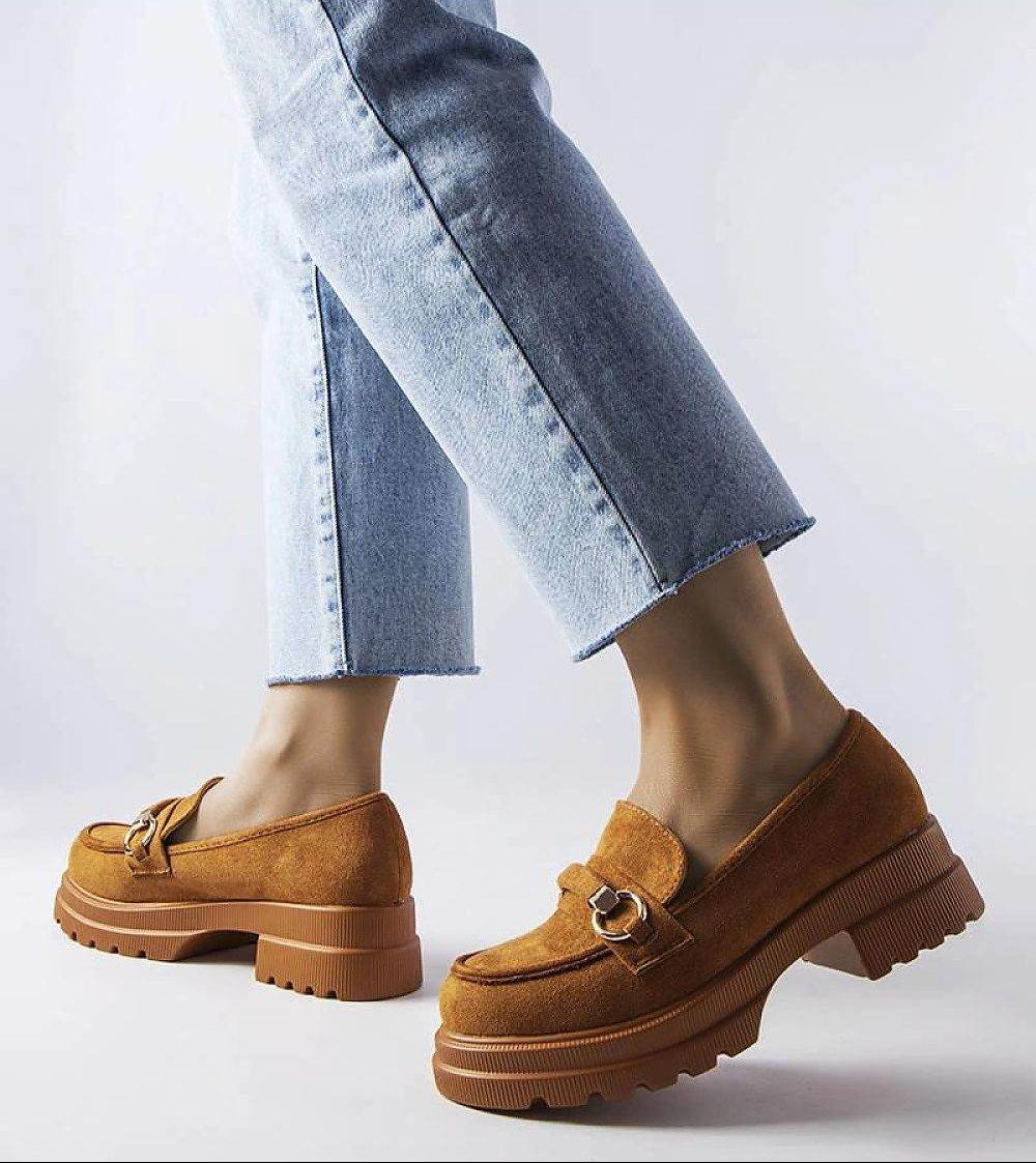 Eco-Leather Summer Loafers with Chunky Sole - INDIEZ COUTURE
