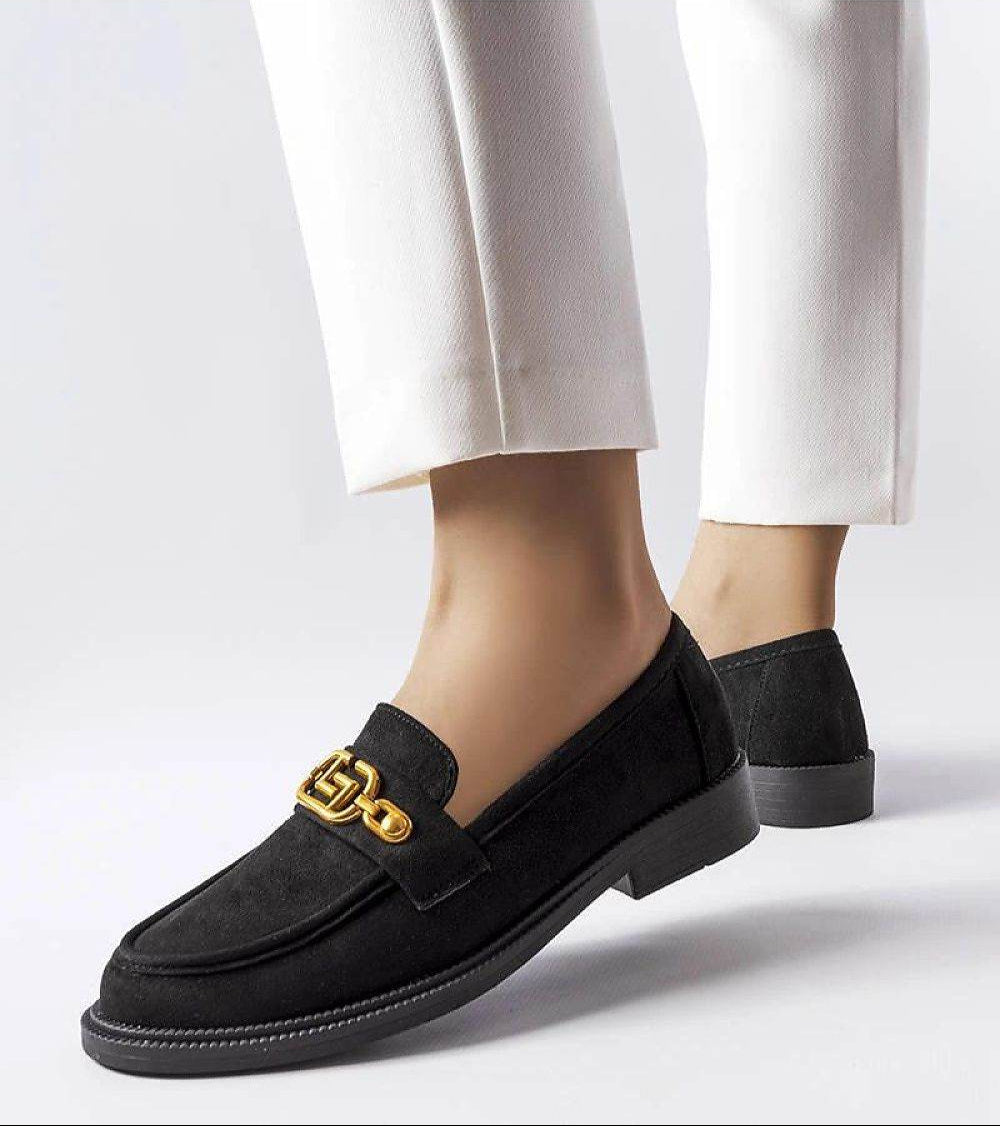 Elegant Eco-Friendly Suede Moccasins with Ouellet Decoration - INDIEZ COUTURE