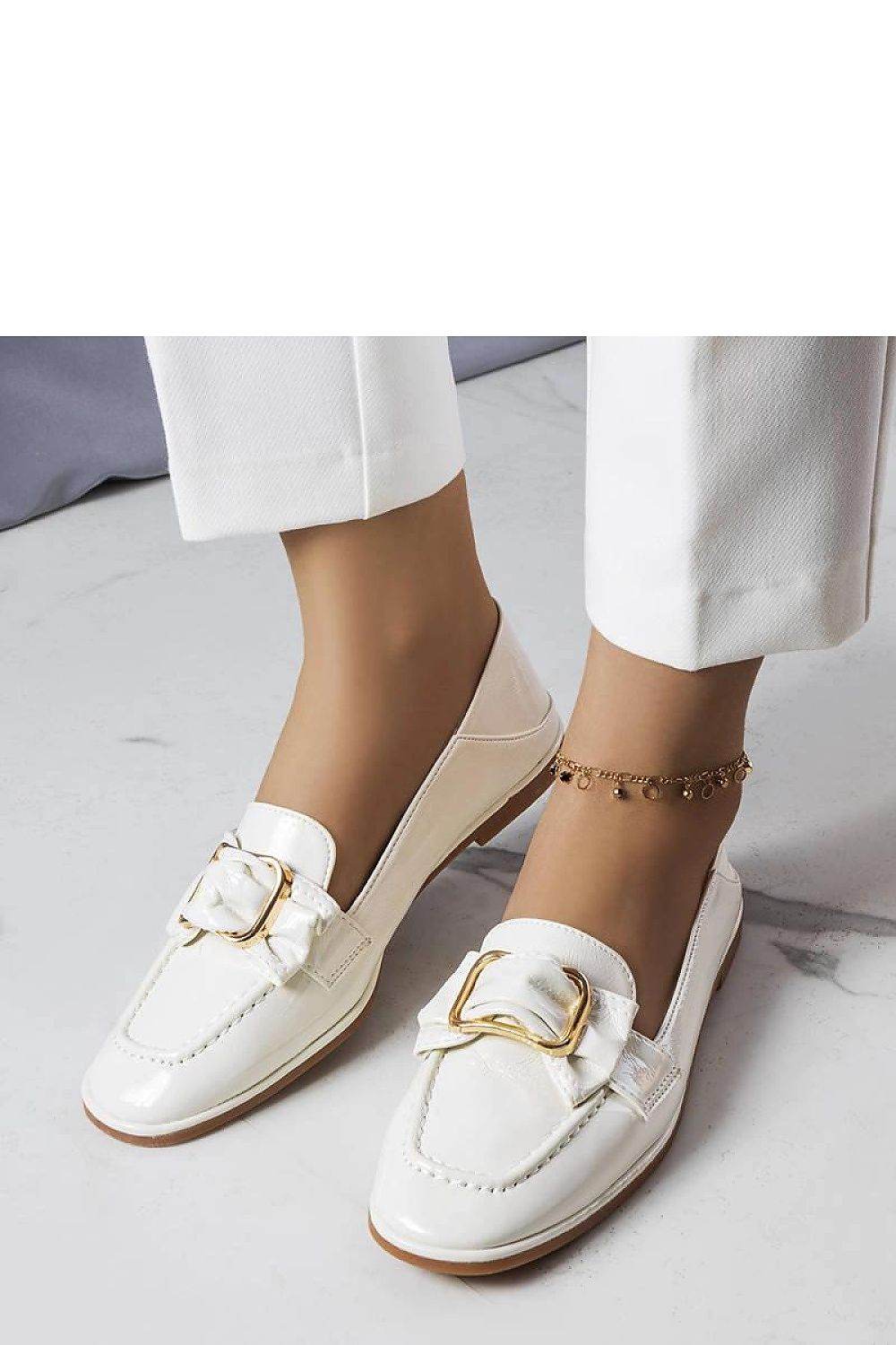 White Patent Moccasins with Buckle Detail - INDIEZ COUTURE