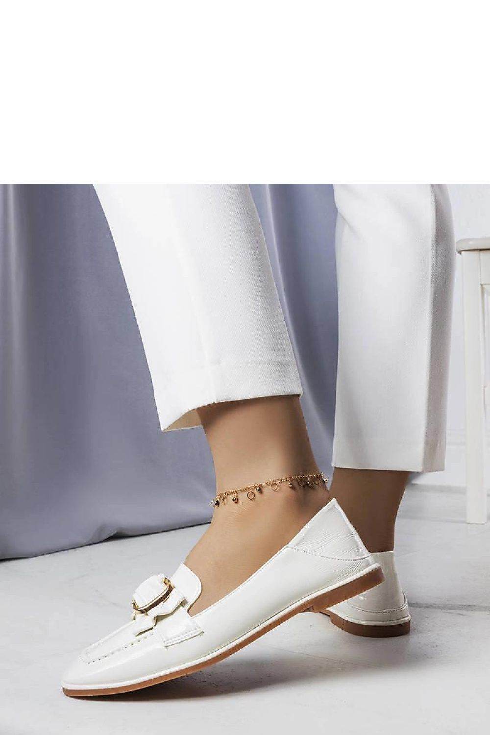 White Patent Moccasins with Buckle Detail - INDIEZ COUTURE