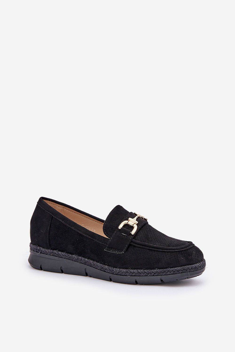 Women's Eco Suede Moccasins with Elegant Golden Detail - INDIEZ COUTURE