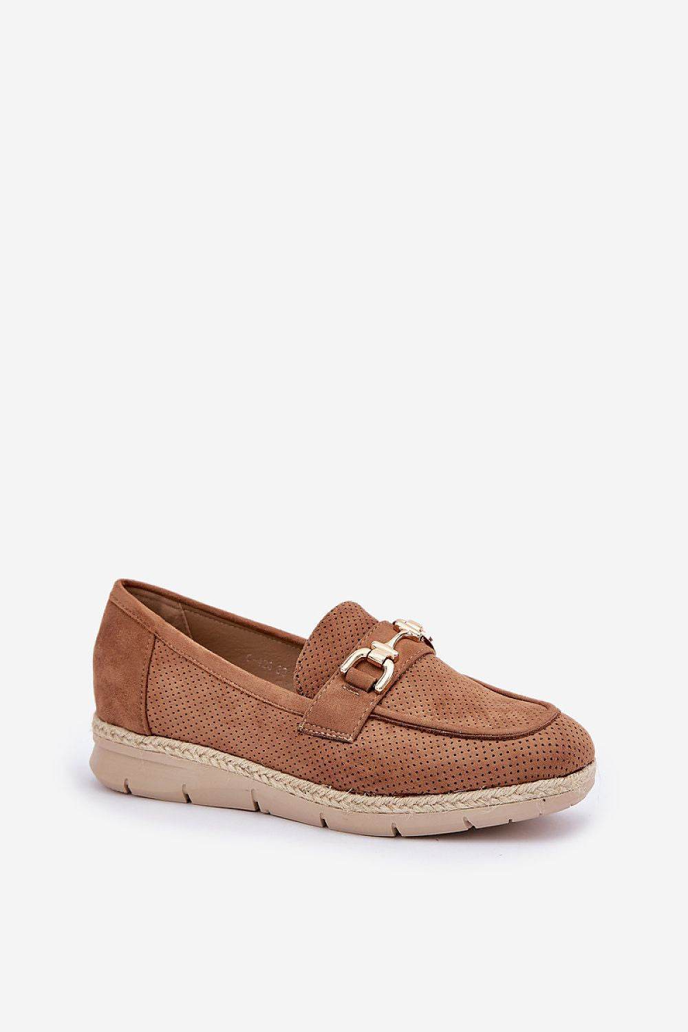 Women's Eco Suede Moccasins with Elegant Golden Detail - INDIEZ COUTURE