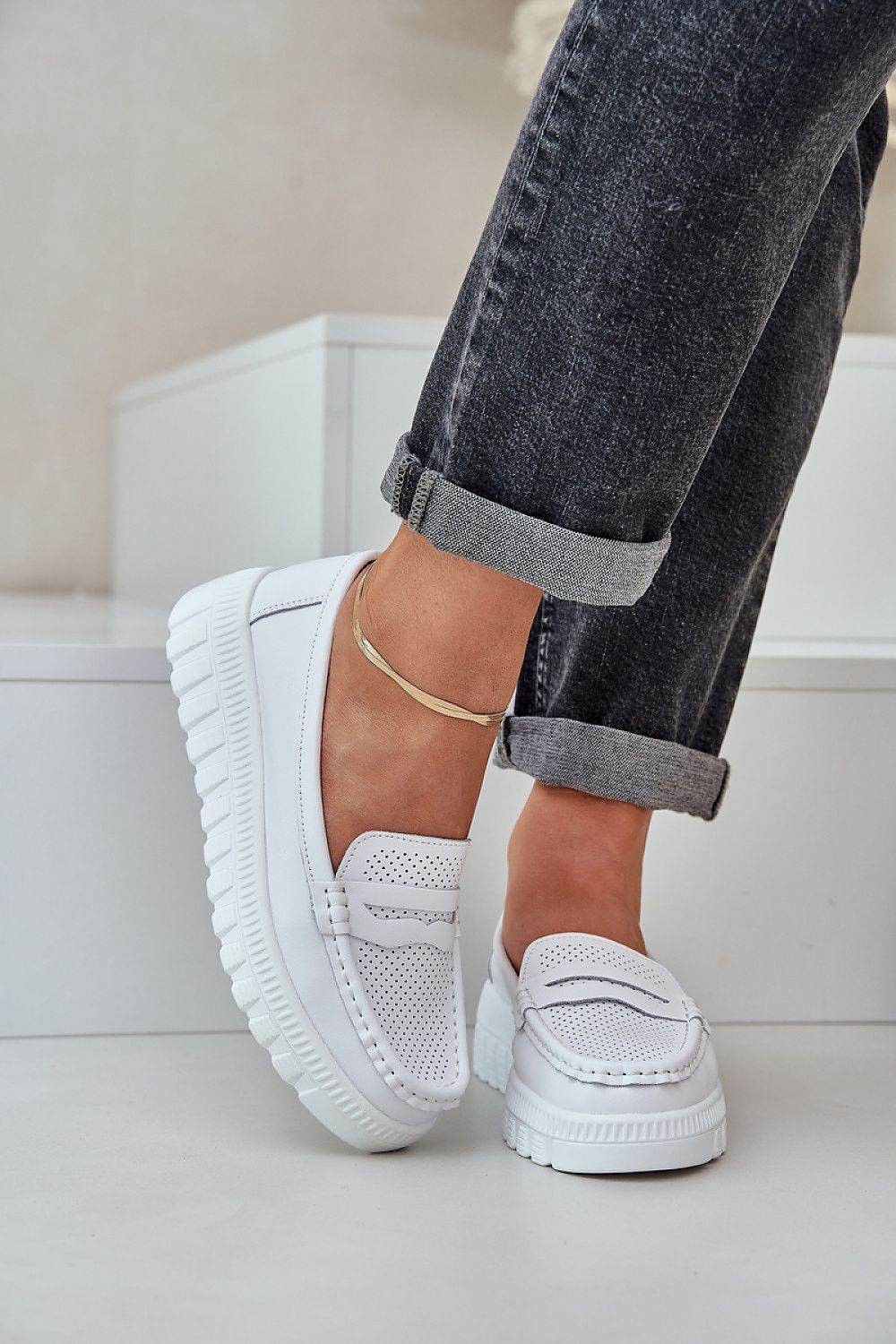 Elegant Women's Leather Moccasins with Comfort Insole - INDIEZ COUTURE