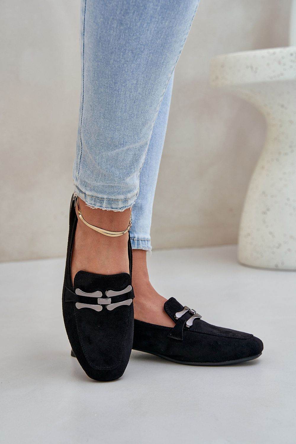 Elegant Eco Suede Moccasins with Rounded Toes - INDIEZ COUTURE