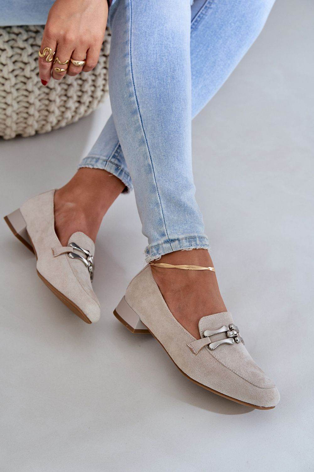 Elegant Eco Suede Moccasins with Rounded Toes - INDIEZ COUTURE