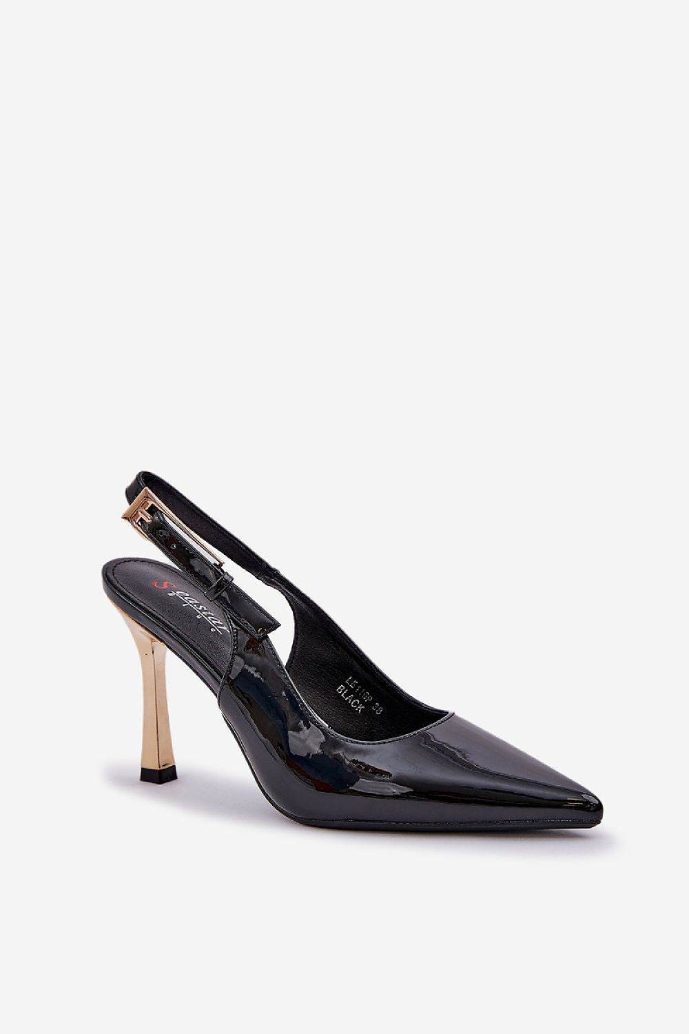 Elegant Open Heel Pumps with Adjustable Strap - INDIEZ COUTURE