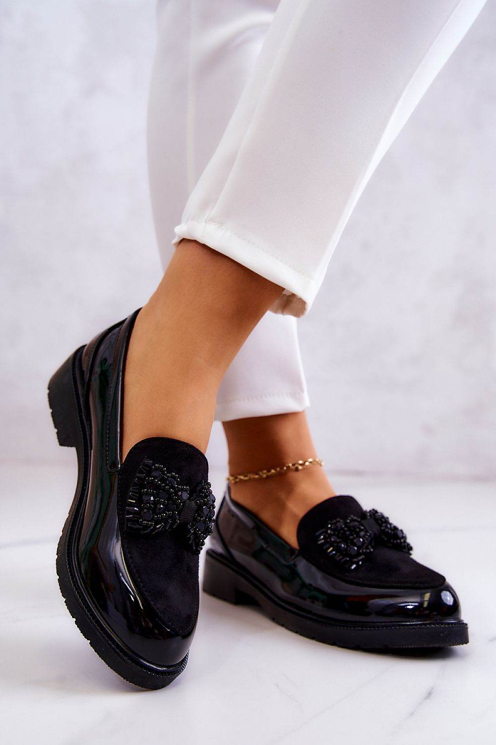 Elegant Women's Moccasins with Charming Bow Ornament - INDIEZ COUTURE