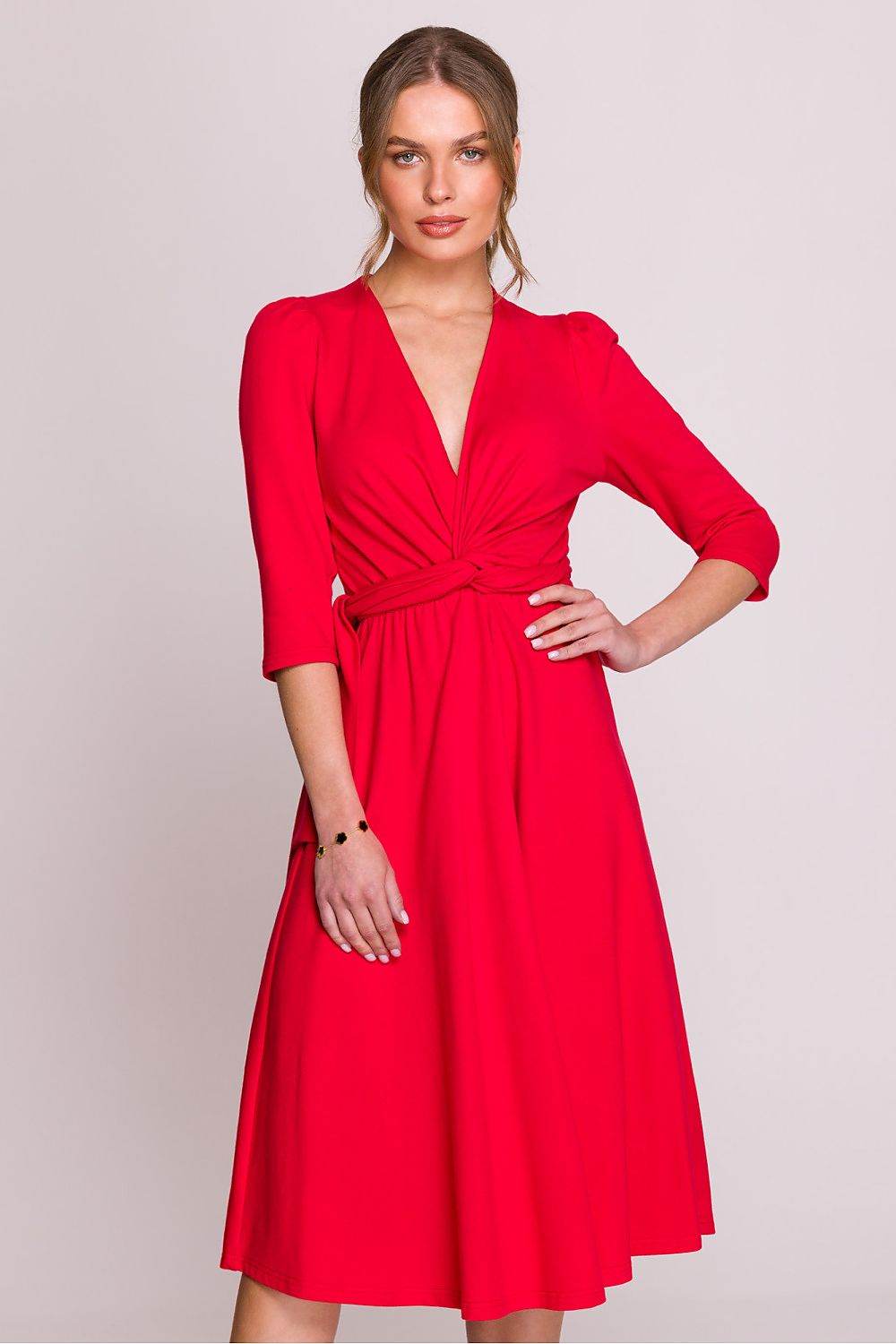 Elegant Modal Daydress with Flattering V-Neck Design - INDIEZ COUTURE