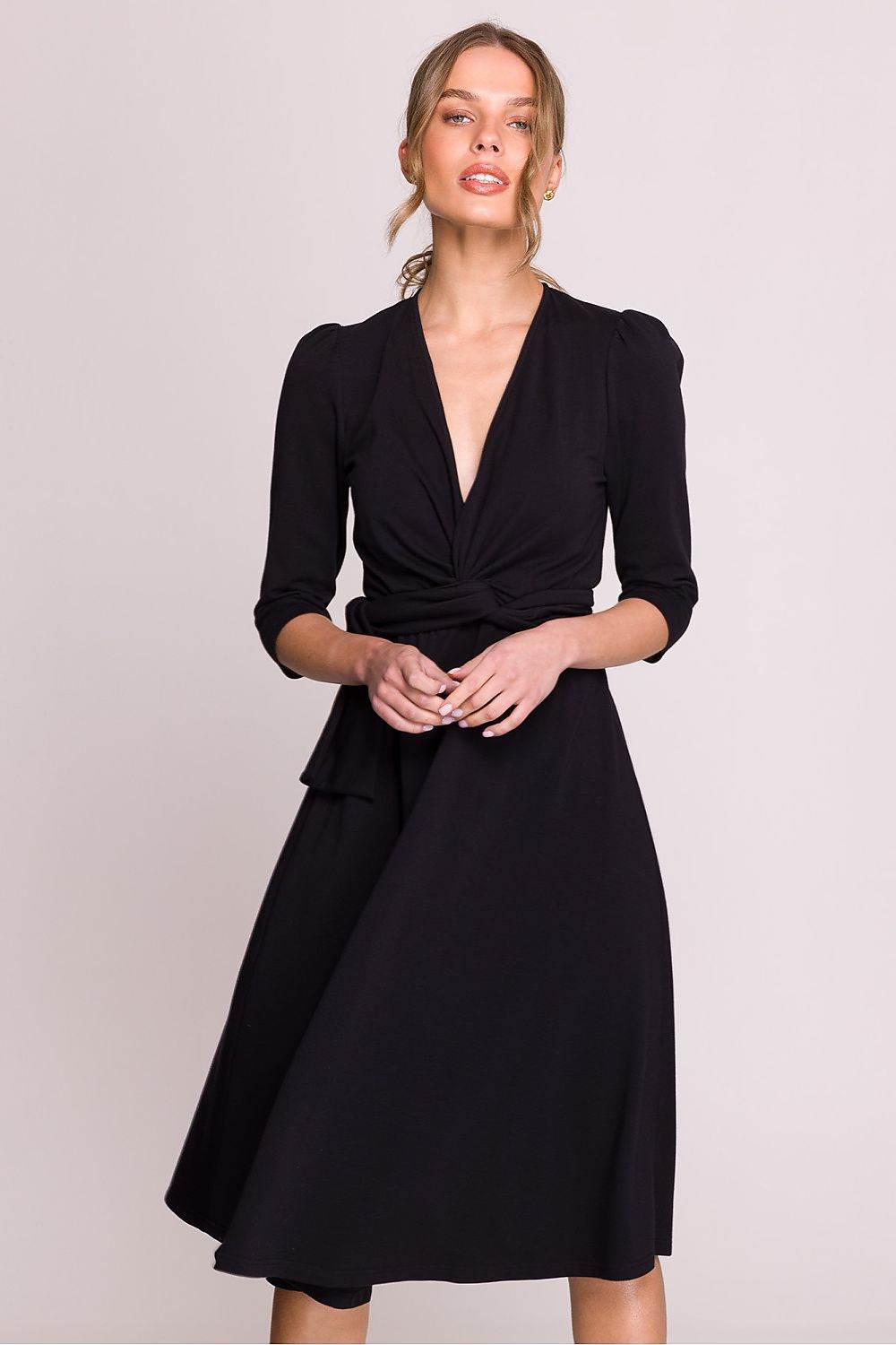 Elegant Modal Daydress with Flattering V-Neck Design - INDIEZ COUTURE