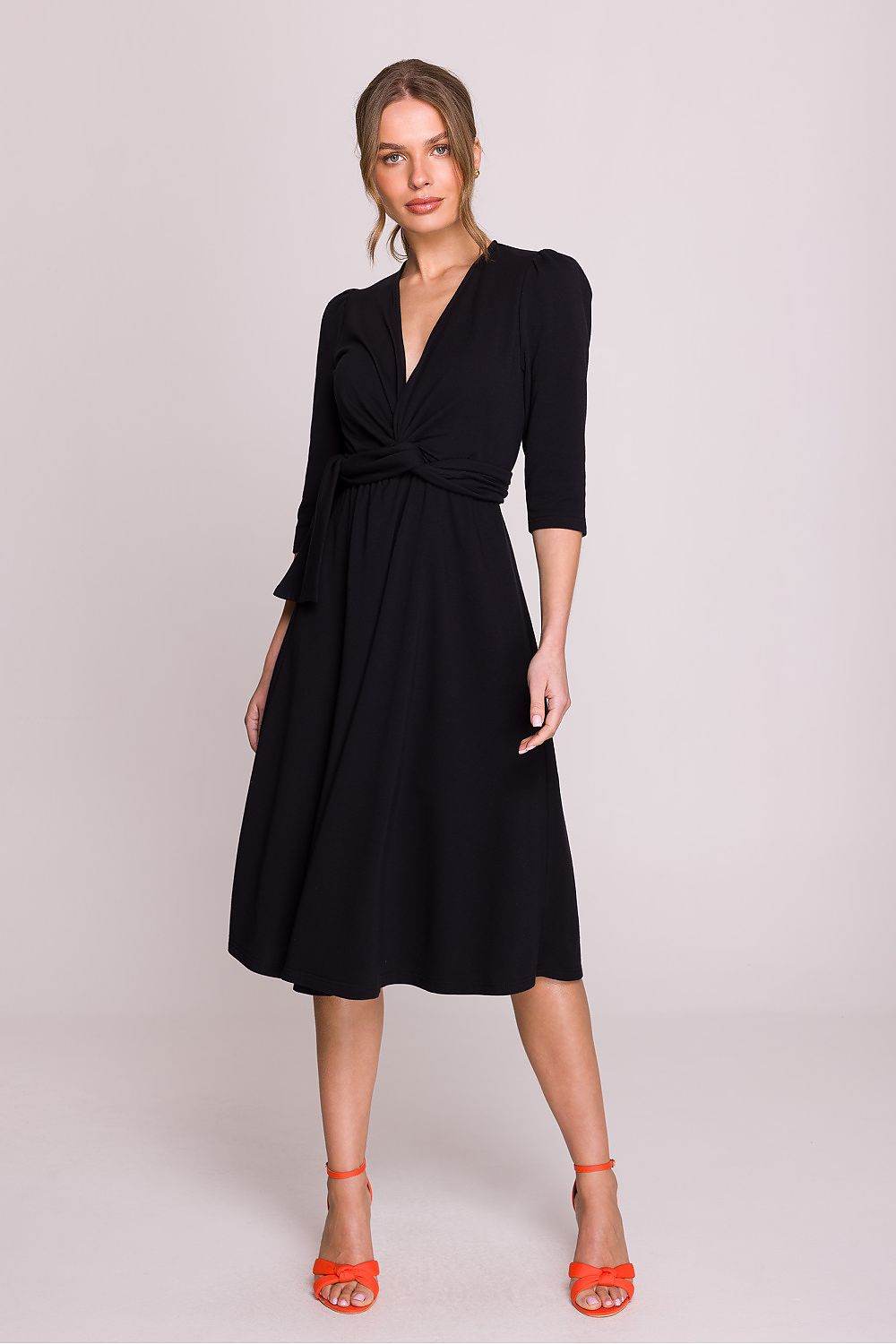 Elegant Modal Daydress with Flattering V-Neck Design - INDIEZ COUTURE