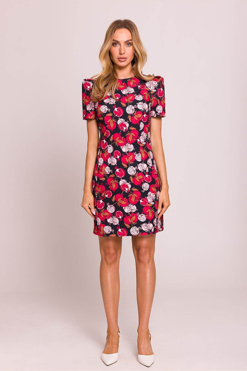 Elegant Floral Mini Dress with Puffed Sleeves - INDIEZ COUTURE