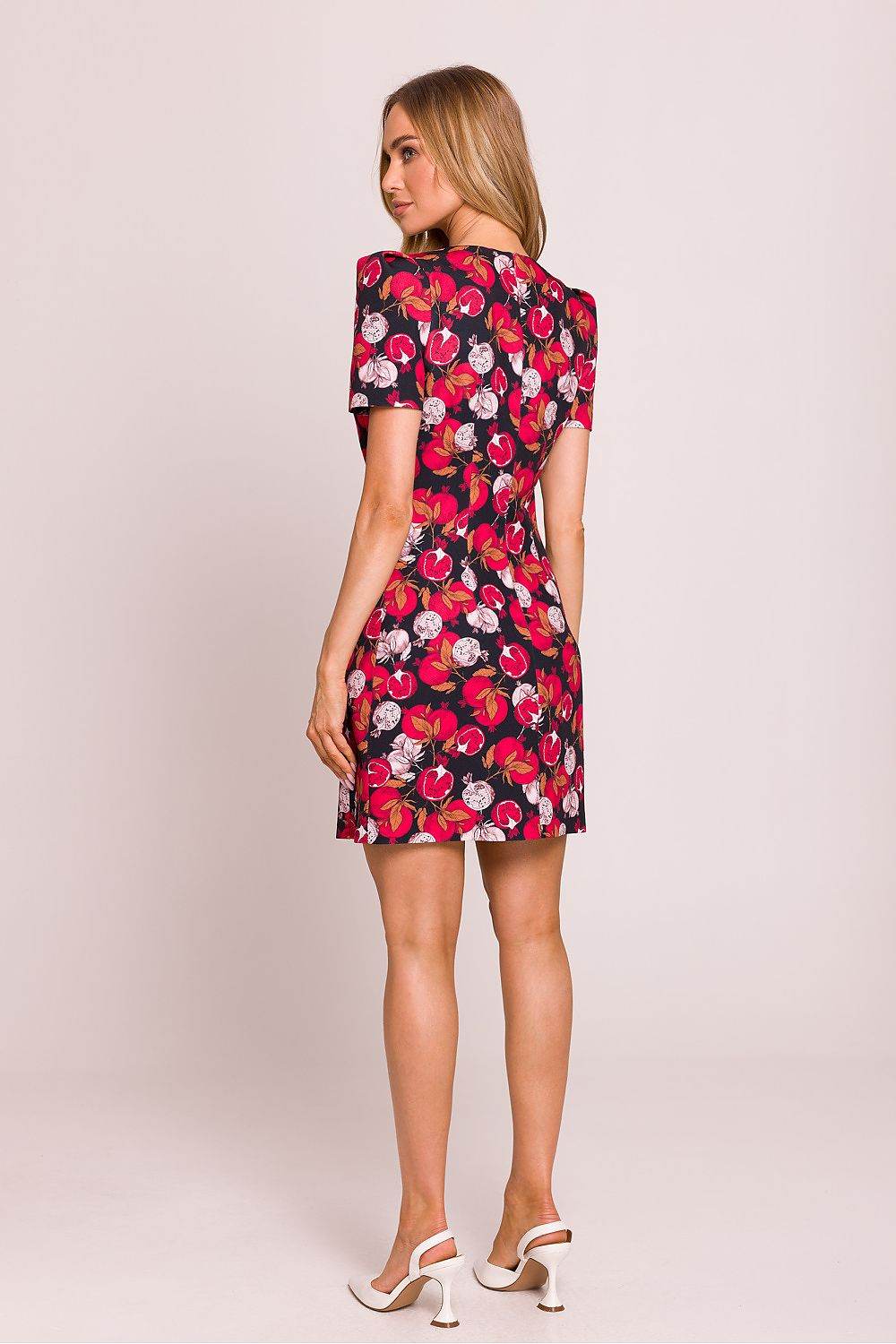 Elegant Floral Mini Dress with Puffed Sleeves - INDIEZ COUTURE