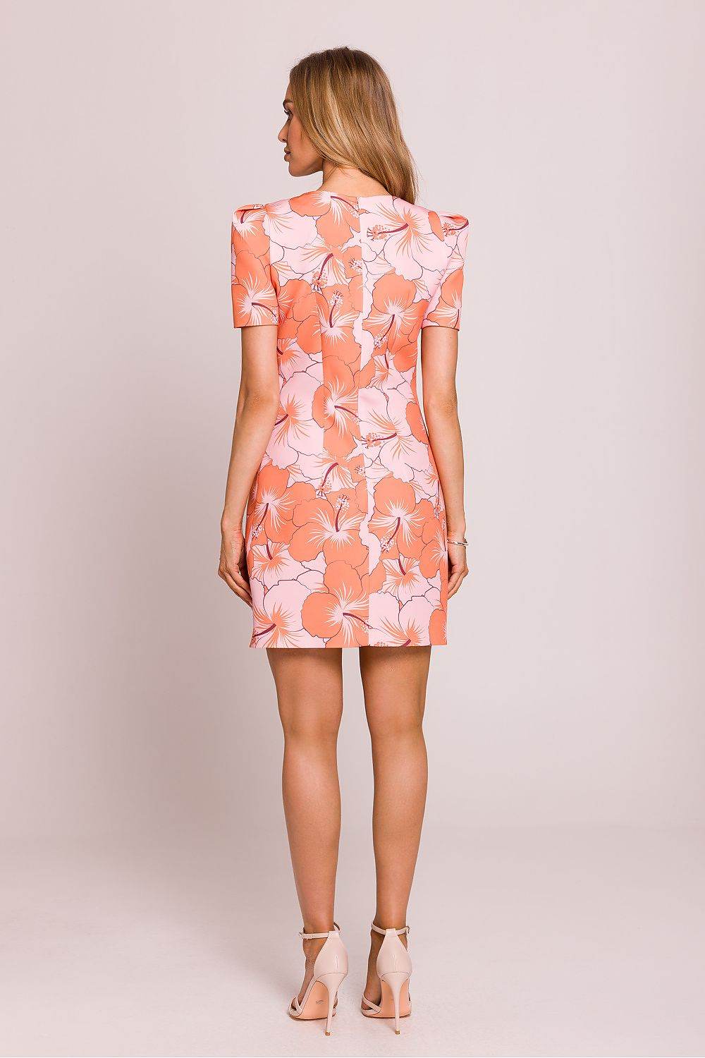 Elegant Floral Mini Dress with Puffed Sleeves - INDIEZ COUTURE