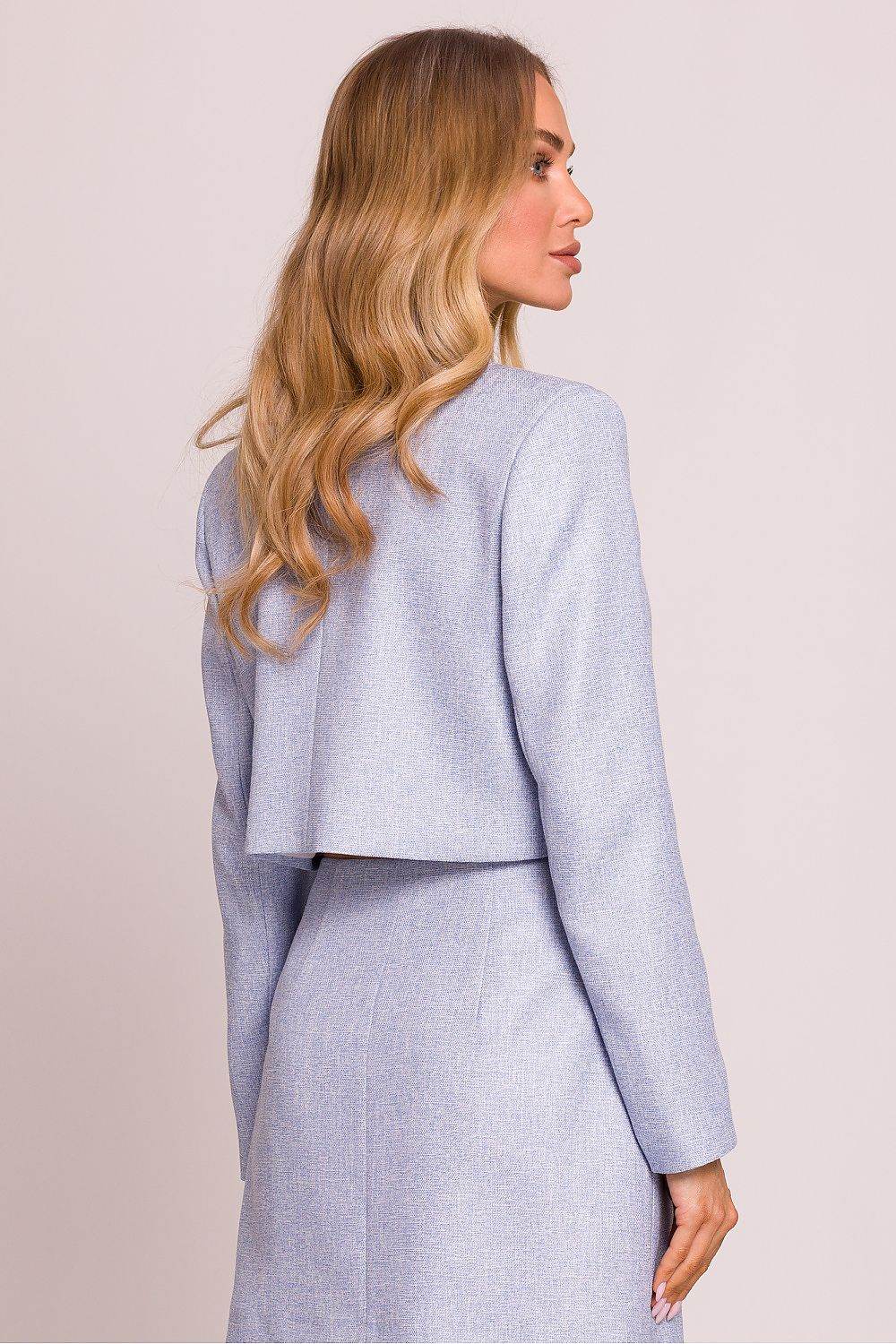 Elegant Short Blazer with Heart-Shaped Button - INDIEZ COUTURE