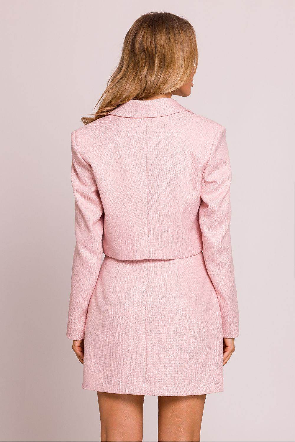Elegant Short Blazer with Heart-Shaped Button - INDIEZ COUTURE