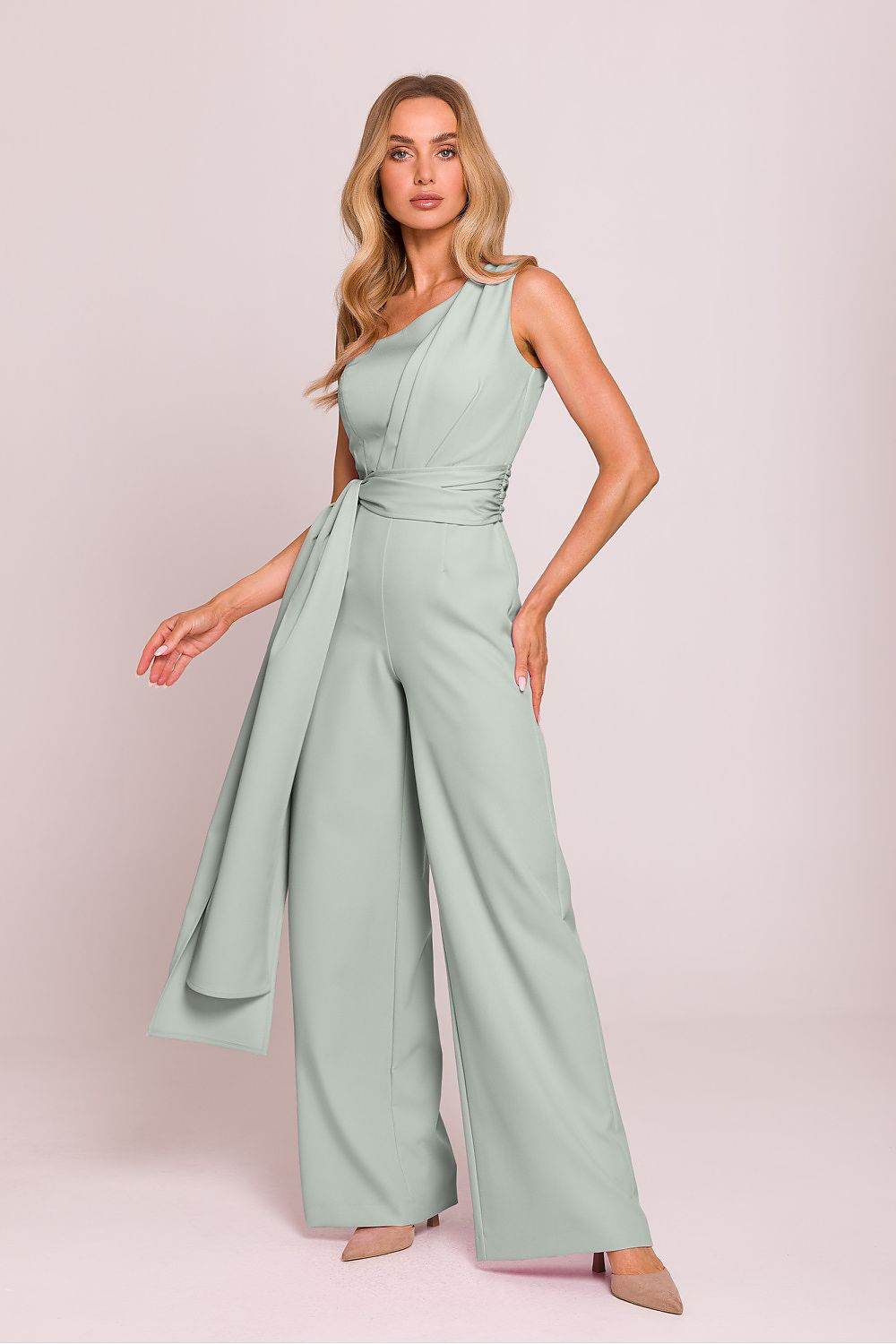 Elegant Asymmetrical Jumpsuit with Eye-Catching Design - INDIEZ COUTURE