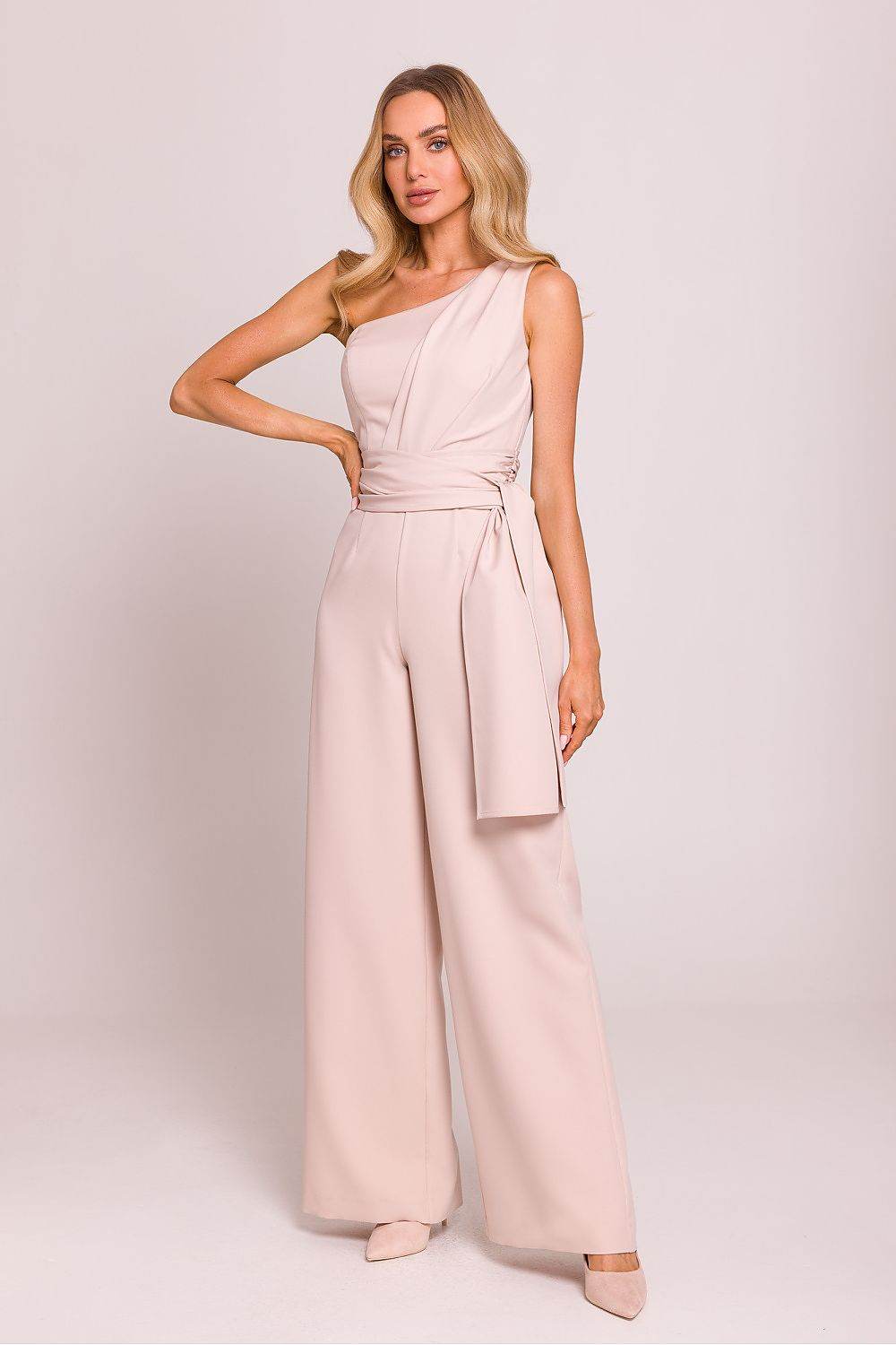 Elegant Asymmetrical Jumpsuit with Eye-Catching Design - INDIEZ COUTURE