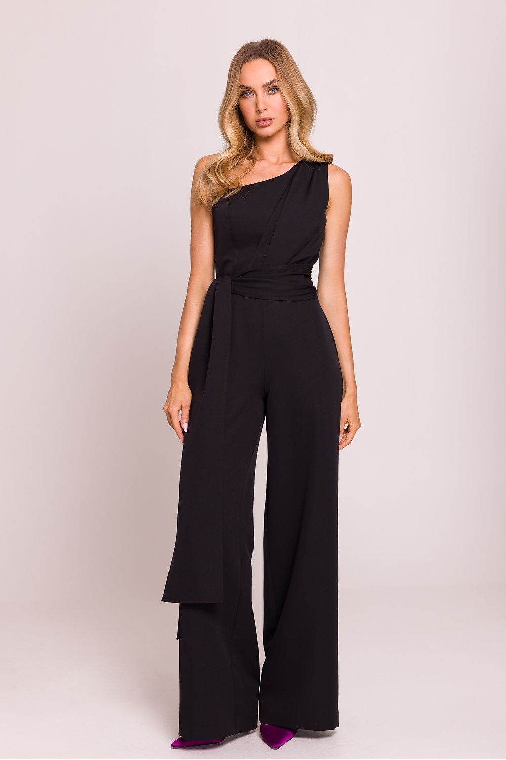 Elegant Asymmetrical Jumpsuit with Eye-Catching Design - INDIEZ COUTURE