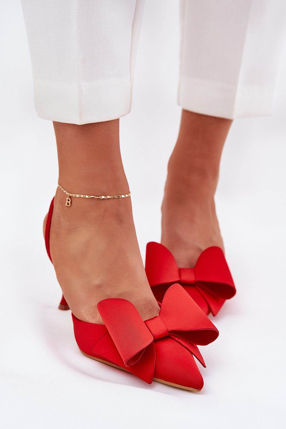 Elegant Open Heel High Heels with Charming Bow - INDIEZ COUTURE