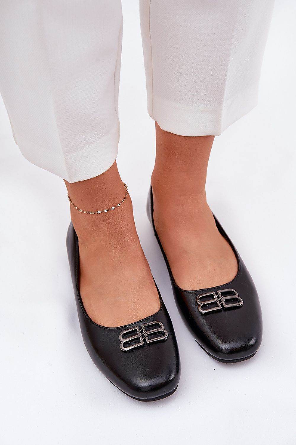 Elegant Eco Leather Ballet Flats with Soft Insole - INDIEZ COUTURE