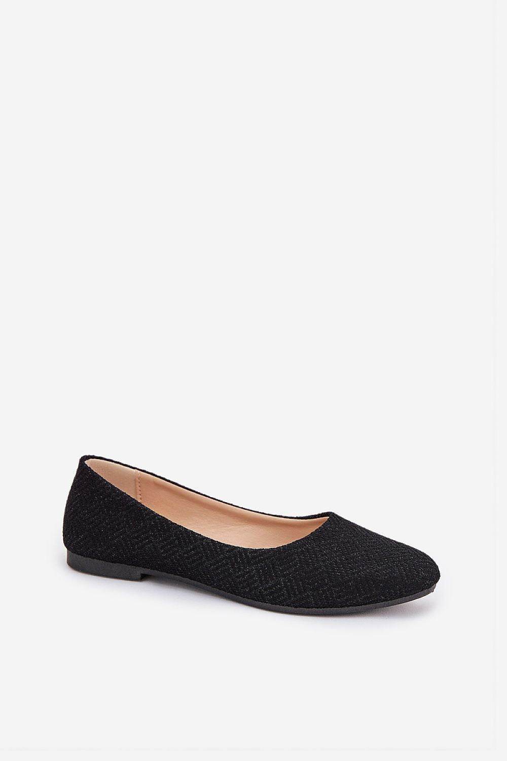 Comfortable Eco Leather Ballet Flats with Sequin Detail - INDIEZ COUTURE