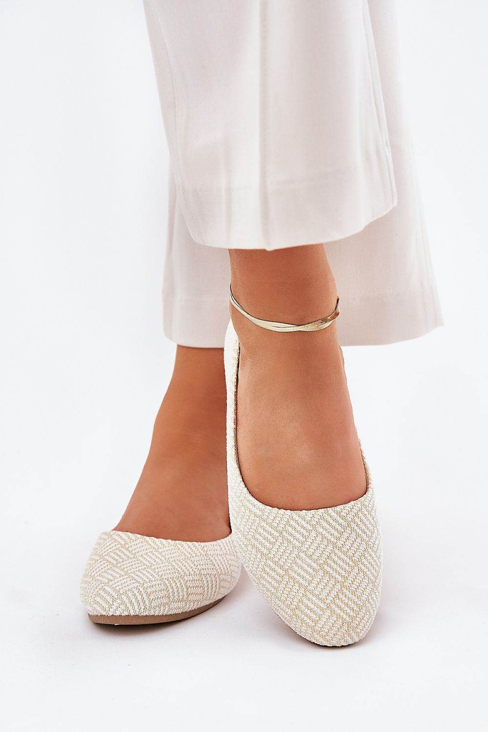 Comfortable Eco Leather Ballet Flats with Sequin Detail - INDIEZ COUTURE