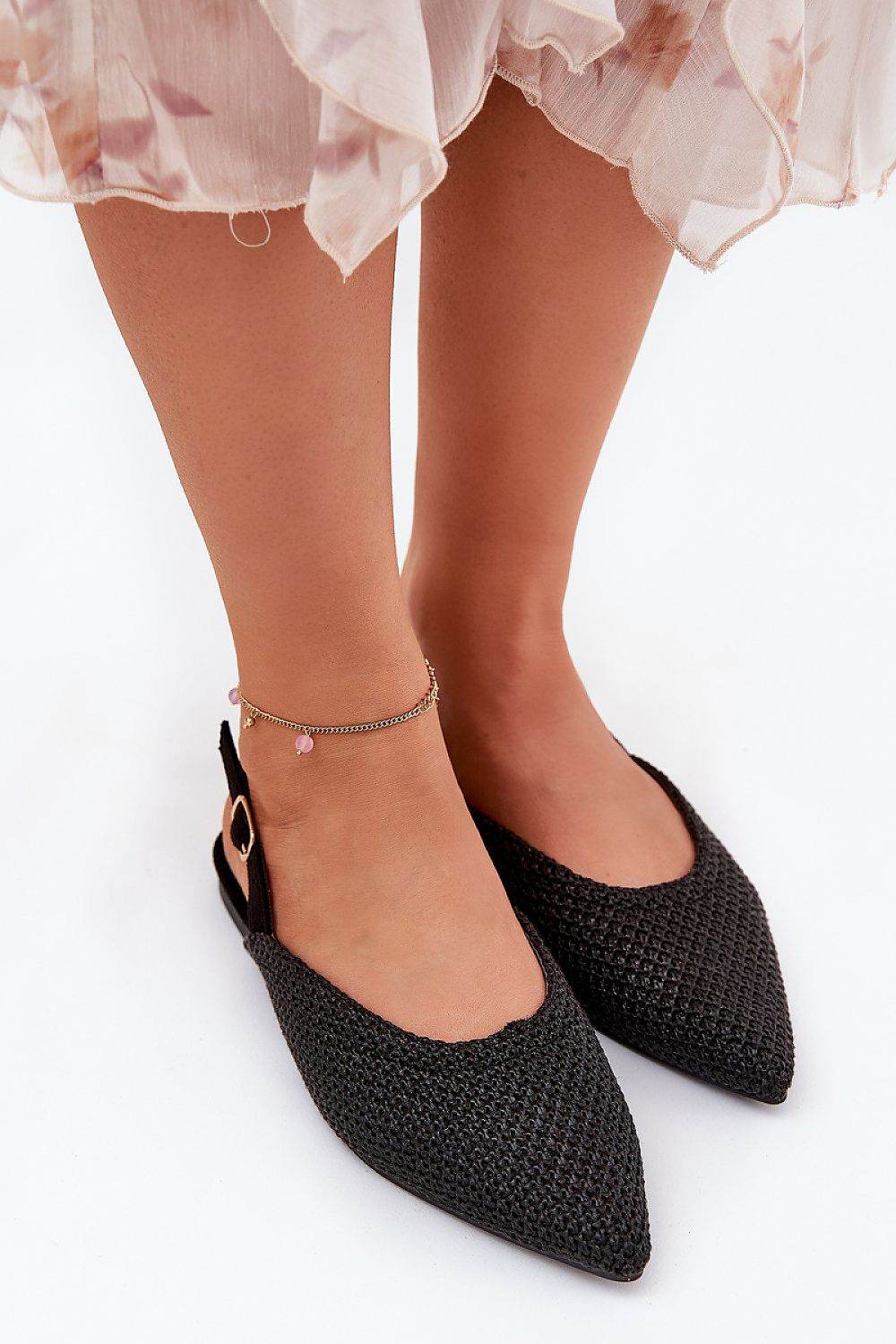 Stylish Ballet Flats with Adjustable Buckle Strap - INDIEZ COUTURE