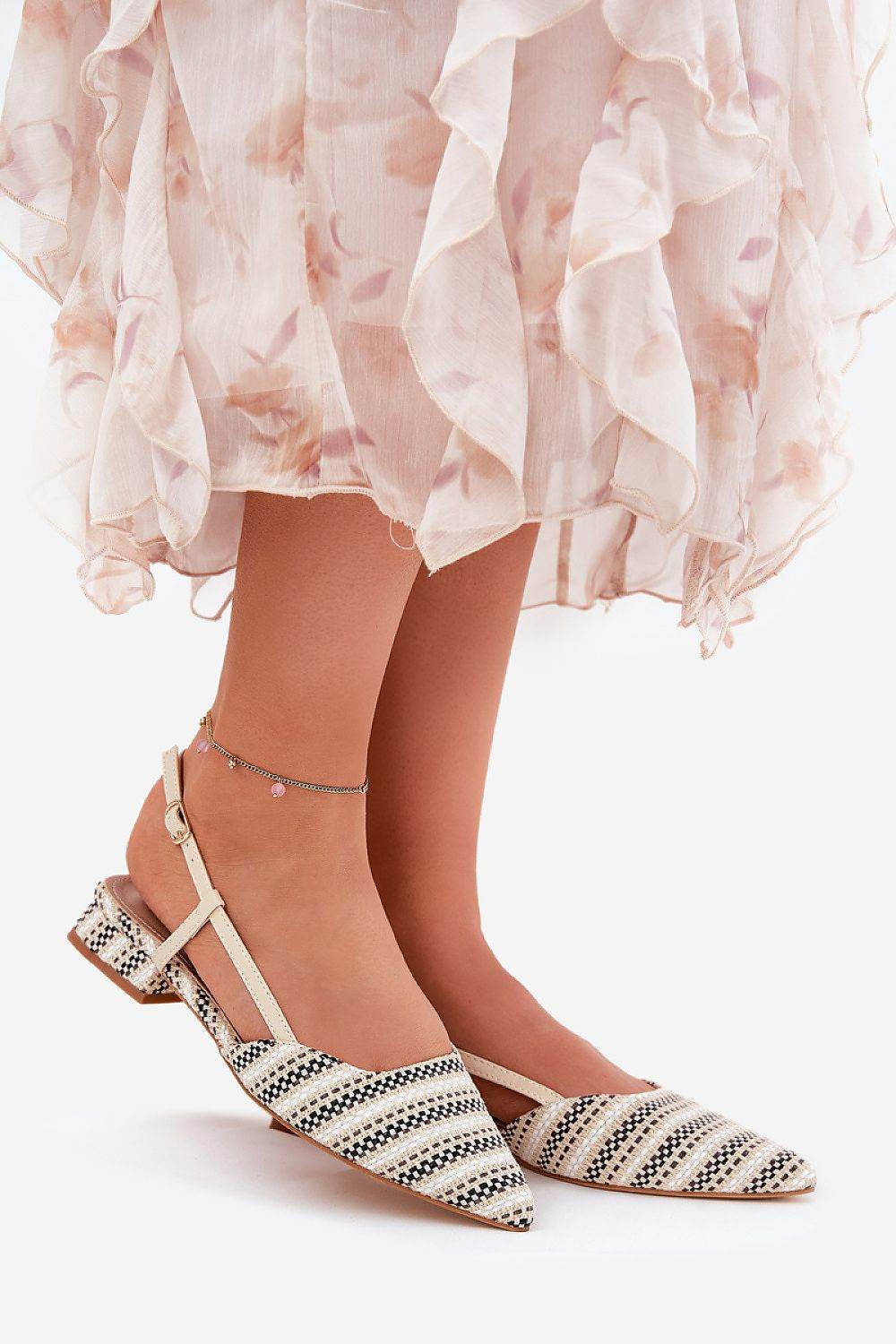 Stylish Ballet Flats with Adjustable Buckle Strap - INDIEZ COUTURE