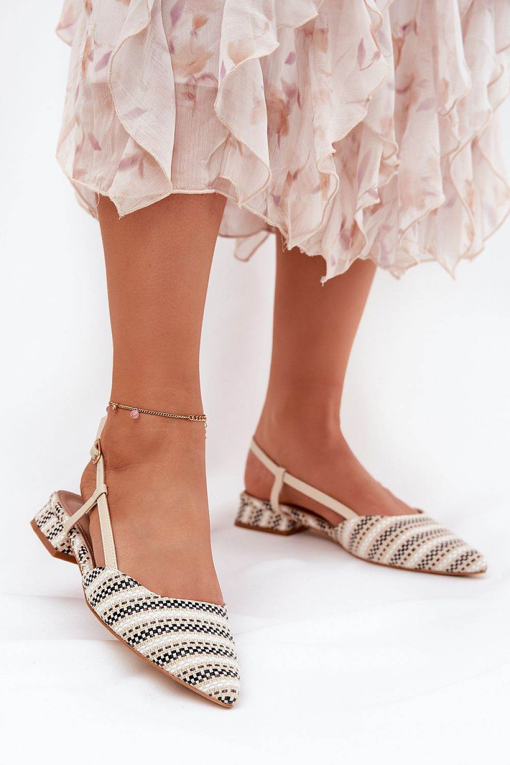 Stylish Ballet Flats with Adjustable Buckle Strap - INDIEZ COUTURE