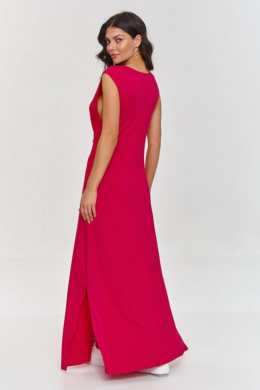 Stylish Maxi Dress with Comfortable Waist Tie - INDIEZ COUTURE