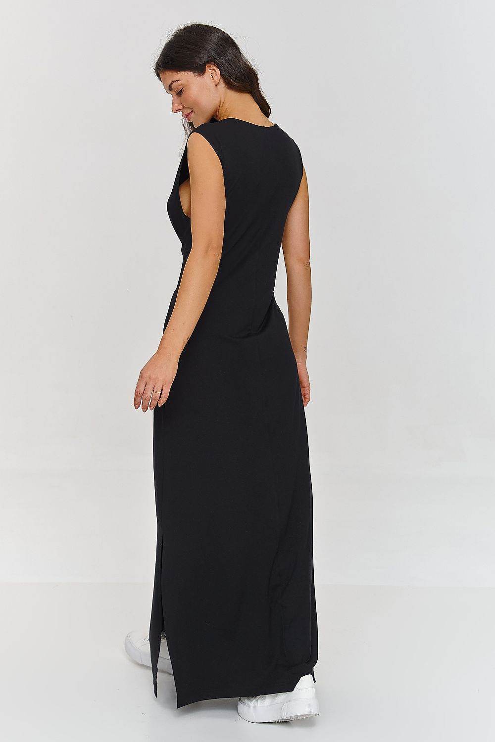 Stylish Maxi Dress with Comfortable Waist Tie - INDIEZ COUTURE