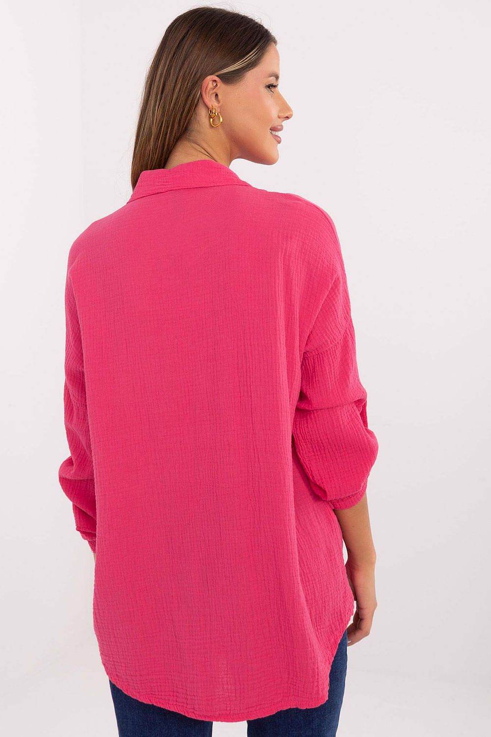 Lightweight Women's Muslin Shirt in Italy Moda with Long Sleeves - INDIEZ COUTURE