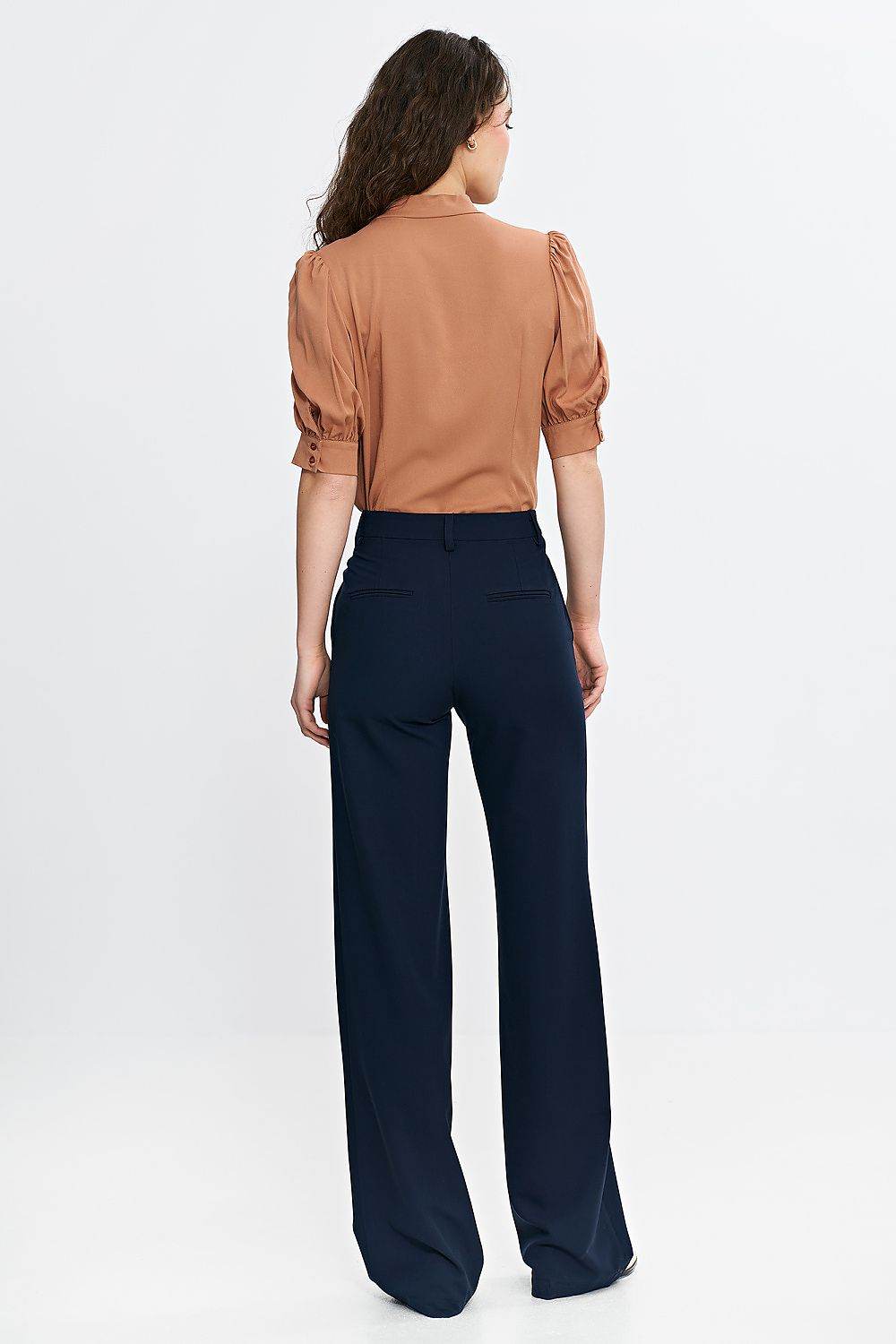 Women's Tailored Bootcut Trousers with High Waist Design - INDIEZ COUTURE