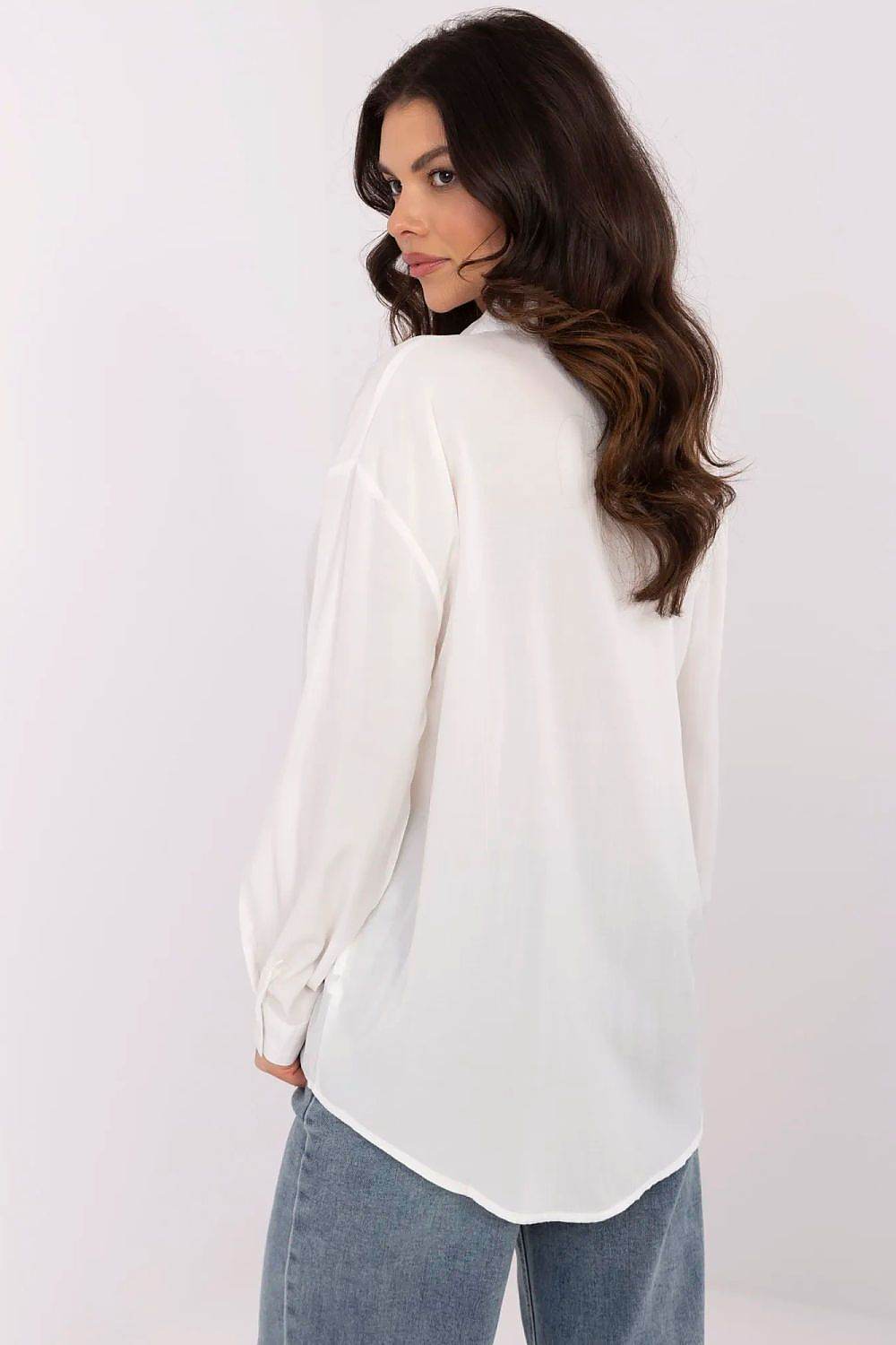Elegant Long Sleeve Women's Shirt with Fitted Cut - INDIEZ COUTURE