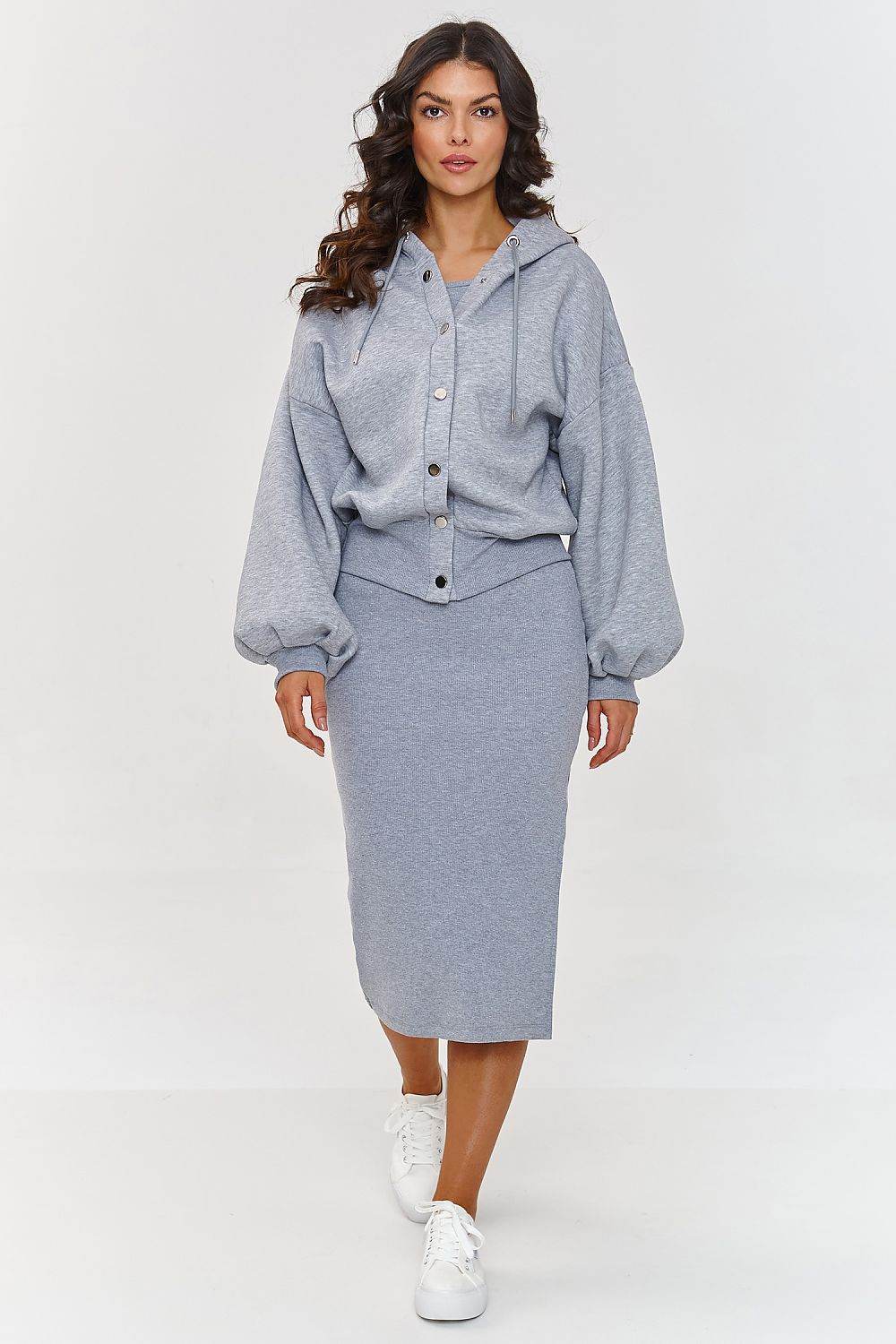 Versatile Sleeveless Dress and Hoodie Set - INDIEZ COUTURE