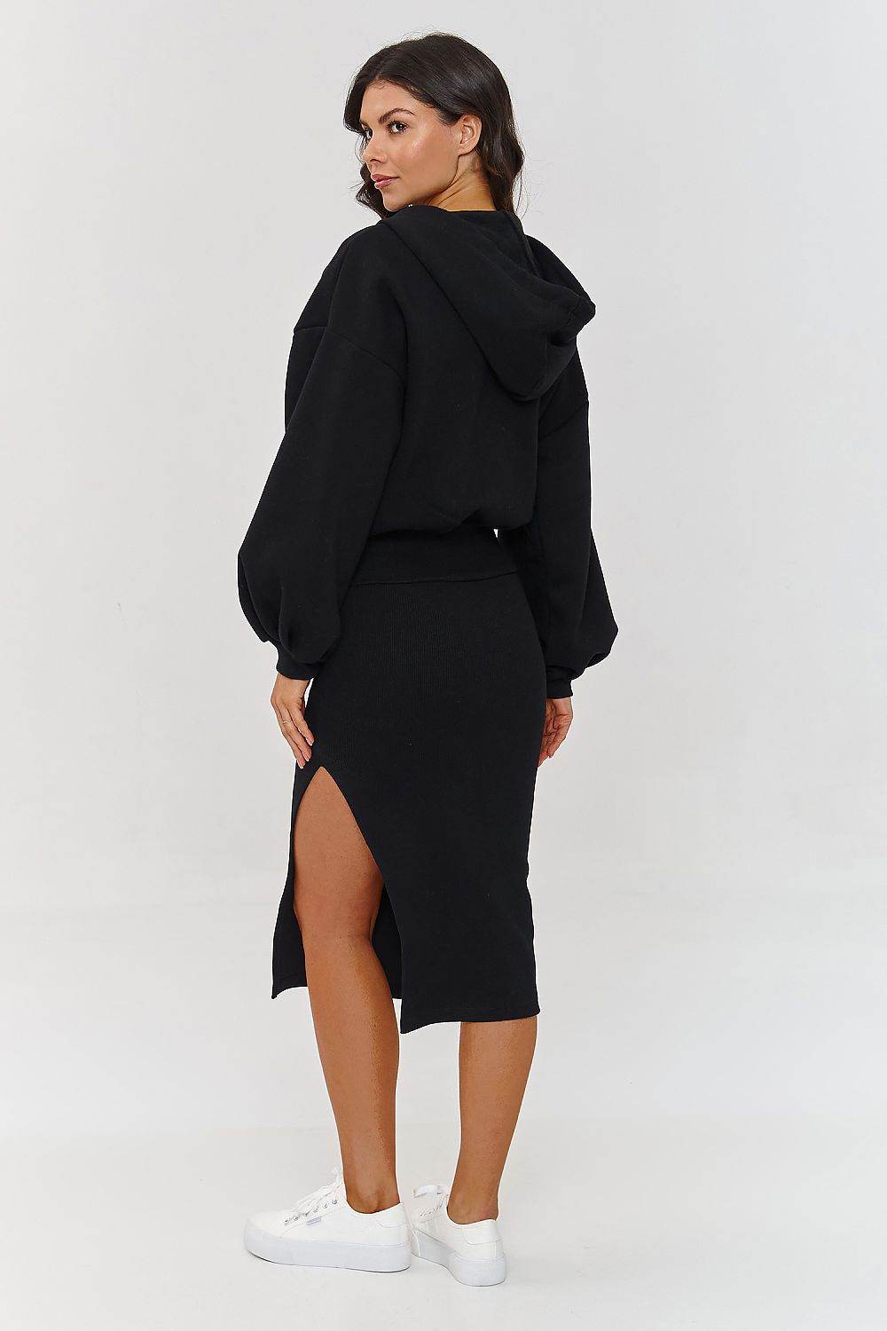 Versatile Sleeveless Dress and Hoodie Set - INDIEZ COUTURE
