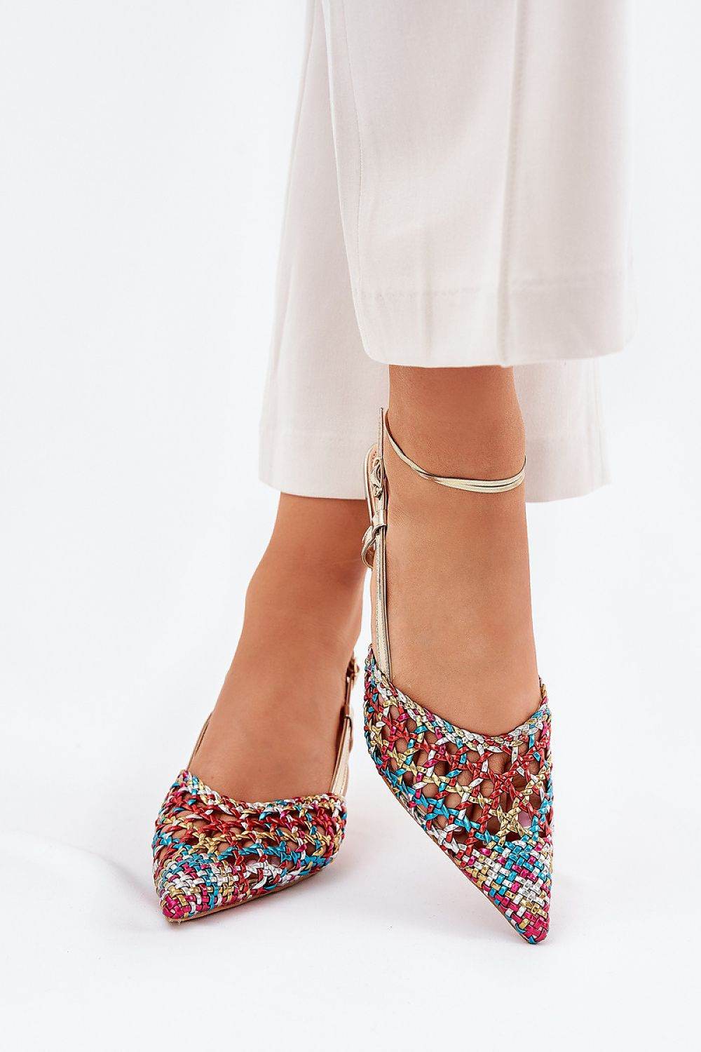Elegant Open-Toed High Heels with Buckle Closure - INDIEZ COUTURE