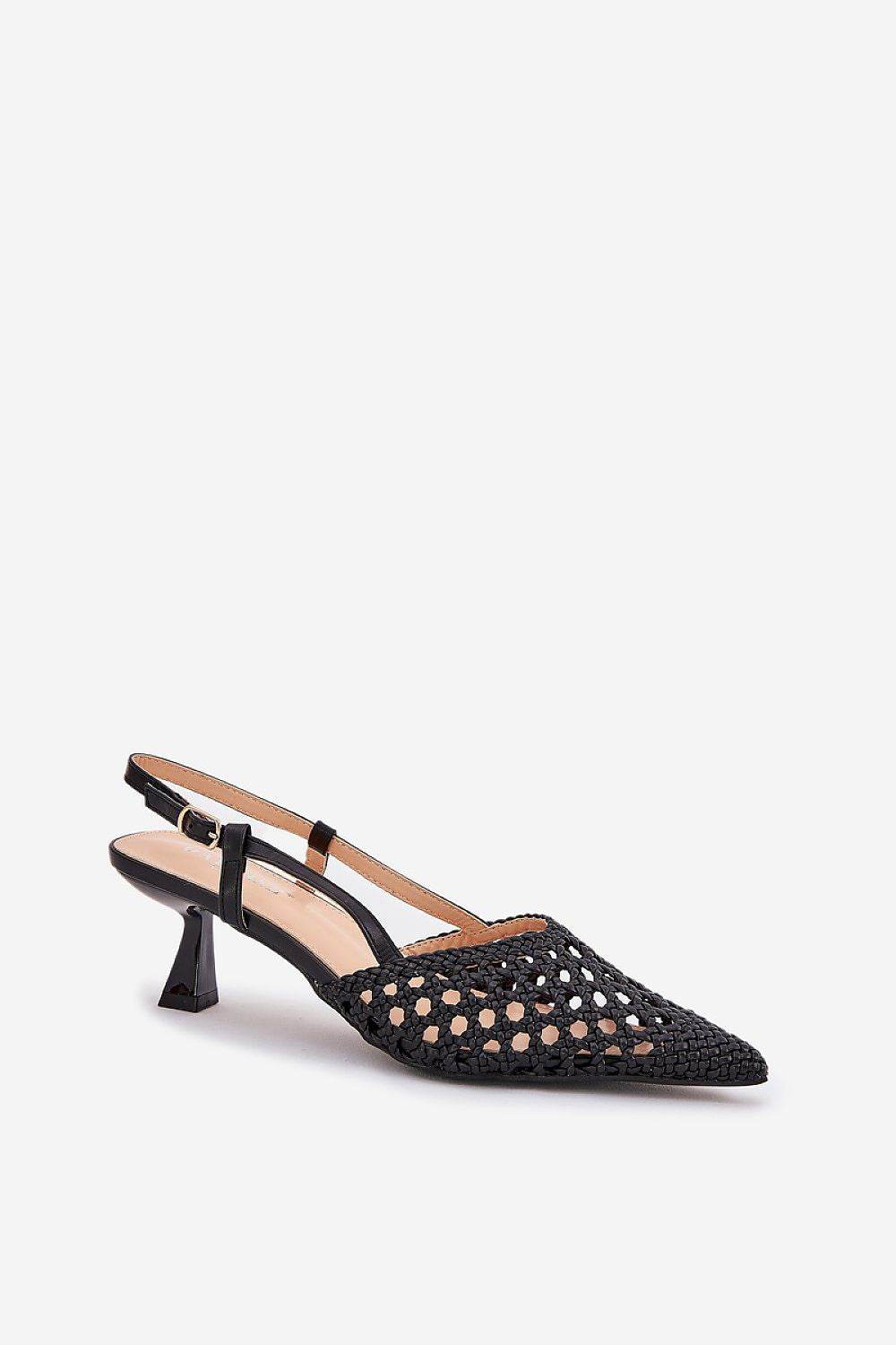 Elegant Open-Toed High Heels with Buckle Closure - INDIEZ COUTURE