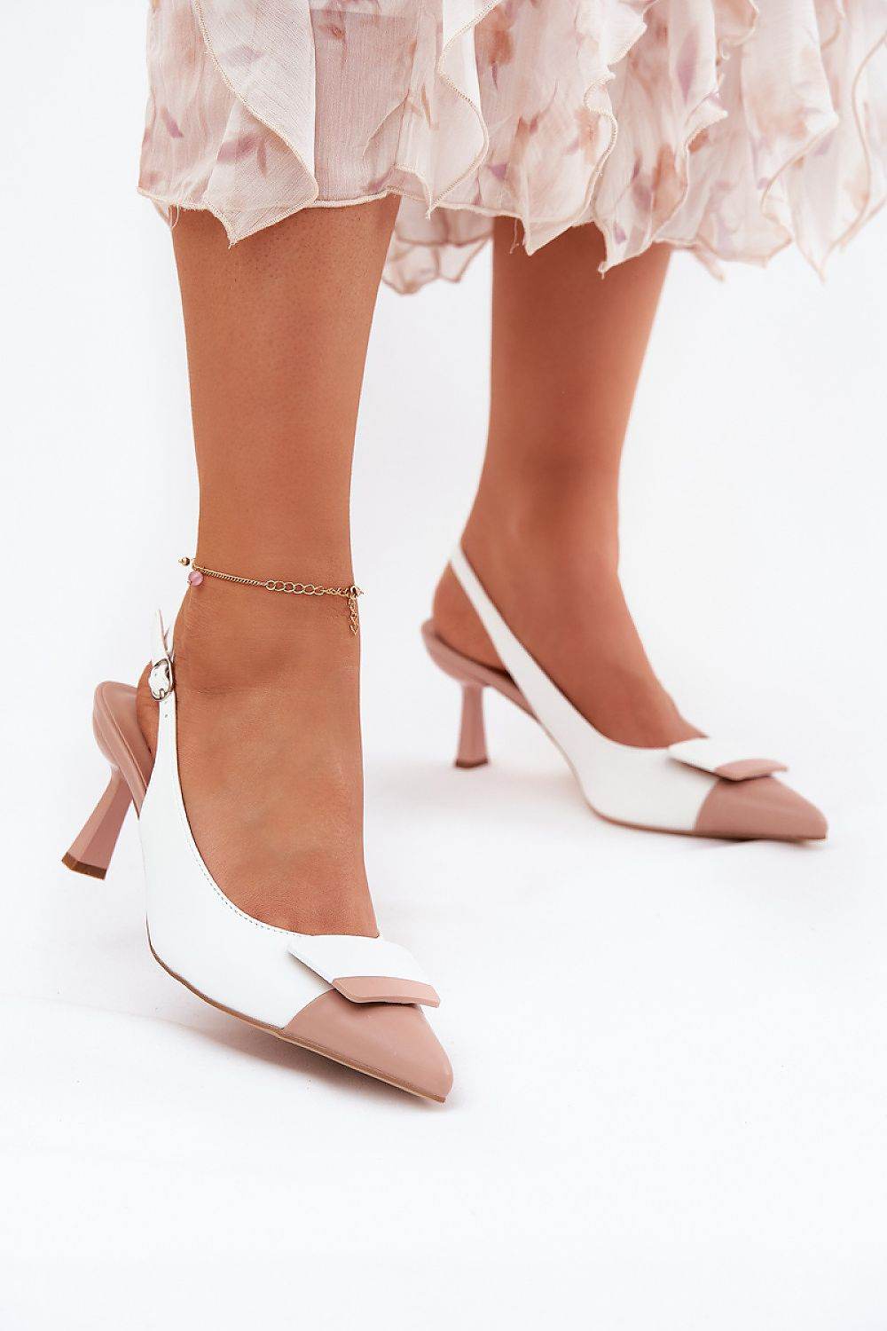 Elegant Eco Leather High Heels with Decorative Detail - INDIEZ COUTURE