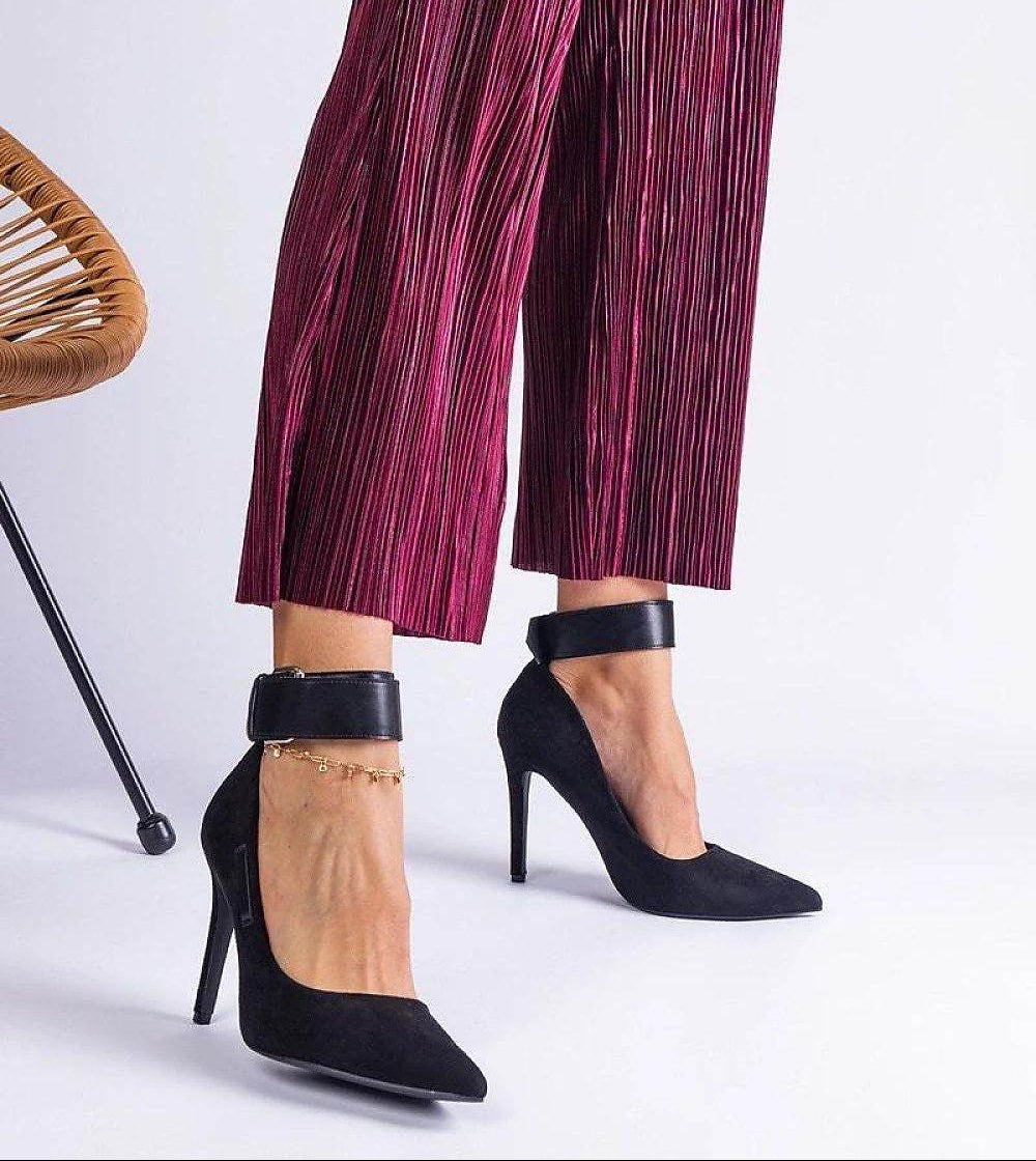 Elegant Black Suede Stiletto Pumps for Comfort - INDIEZ COUTURE